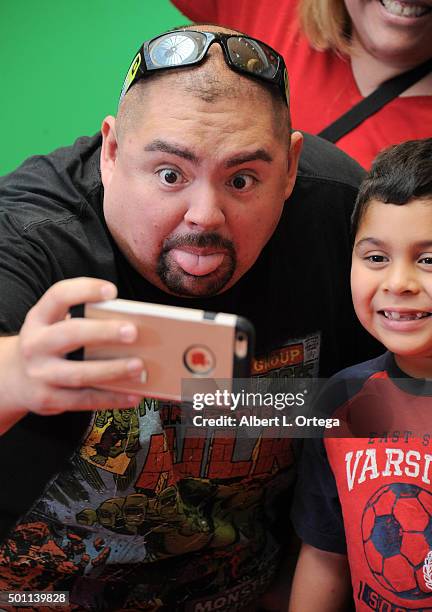 Gabriel Iglesias attends RCA hosts Gabriel Iglesias for Made For Moments Holiday Campaign held at Glendale Galleria on December 12, 2015 in Glendale,...