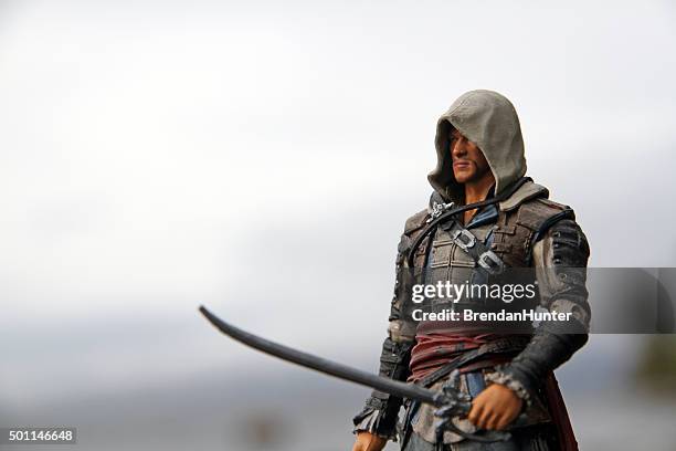 battle ready pirate - assassins creed stock pictures, royalty-free photos & images
