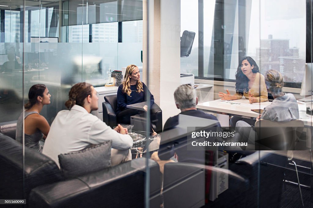 Group of business people on a meeting