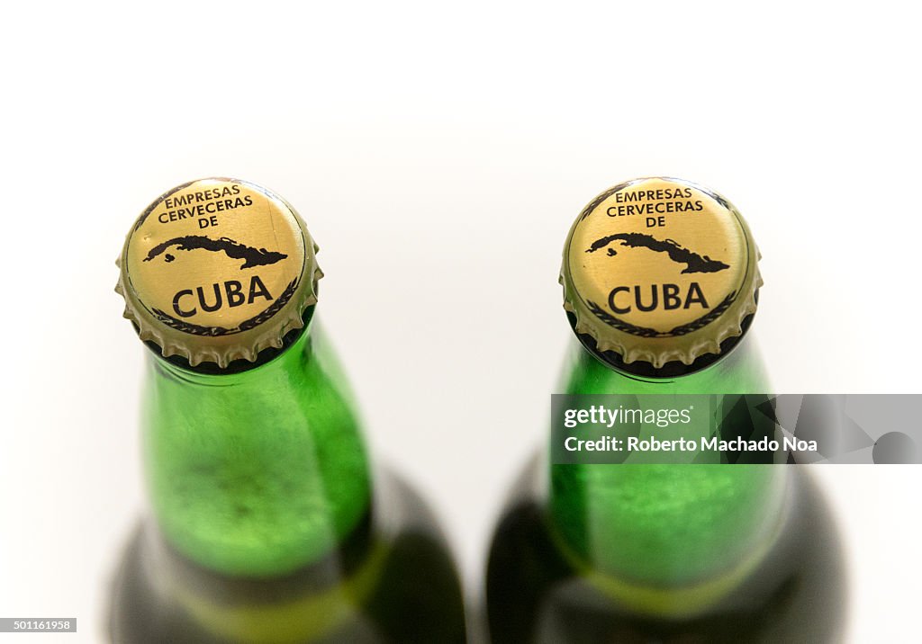 Products de Cuba: Branding on lids of Bruja beer bottles...