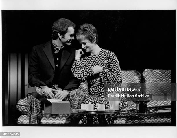 Actor Dean Jones and actress Barbara Barrie perform during the stage play of "Company" in New York.