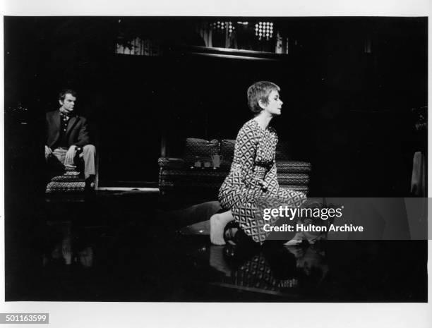 Actor Dean Jones and Barbara Barrie perform during the stage play of "Company" in New York.