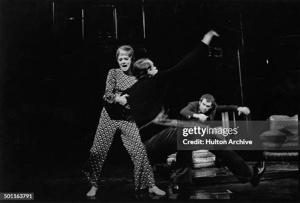 Actress Barbara Barrie and actor Dean Jones perform during the stage play of "Company" in New York.