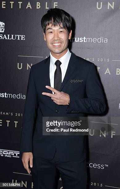 Pro Golfer Kevin Na attends Unforgettable Gala - Asian American Awards at The Beverly Hilton Hotel on December 12, 2015 in Beverly Hills, California.