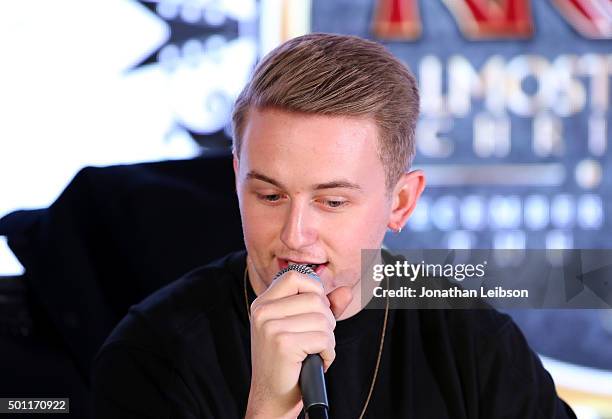 Musician Guy Lawrence of Disclosure attends 106.7 KROQ Almost Acoustic Christmas 2015 at The Forum on December 12, 2015 in Los Angeles, California.