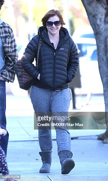 Actress Alyson Hannigan is seen on December 12, 2015 in Los Angeles, California.