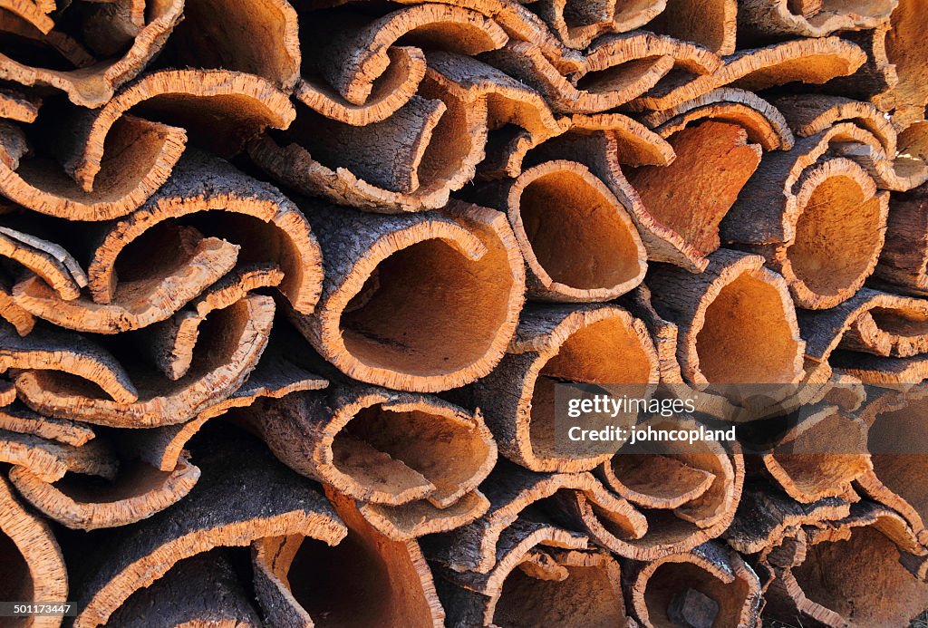 Portugal, región de Alentejo de corte, cork oak bark
