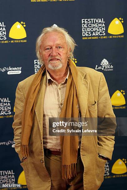 French actor Niels Arestrup arrives for the Opening Ceremony of the 7th "Les Arcs" European Film Festival on December 12, 2015 in Les Arcs, France.