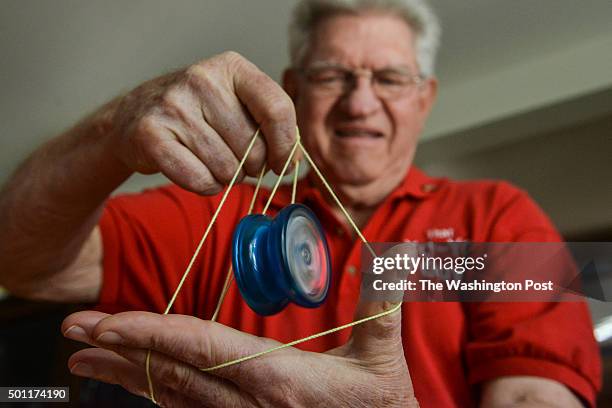 Yo-yo Master Dick Stohr gives a demonstration in his home at Westminister at Lake Ridge on Saturday, December 12 in Lake Ridge, VA. Stohr is a...