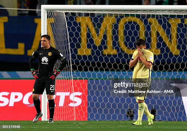 Dejected Jose Guerrero of Club America after conceding a goal in the 93rd minute which resulted in a 1-2 loss during the FIFA Club World Cup quarter...