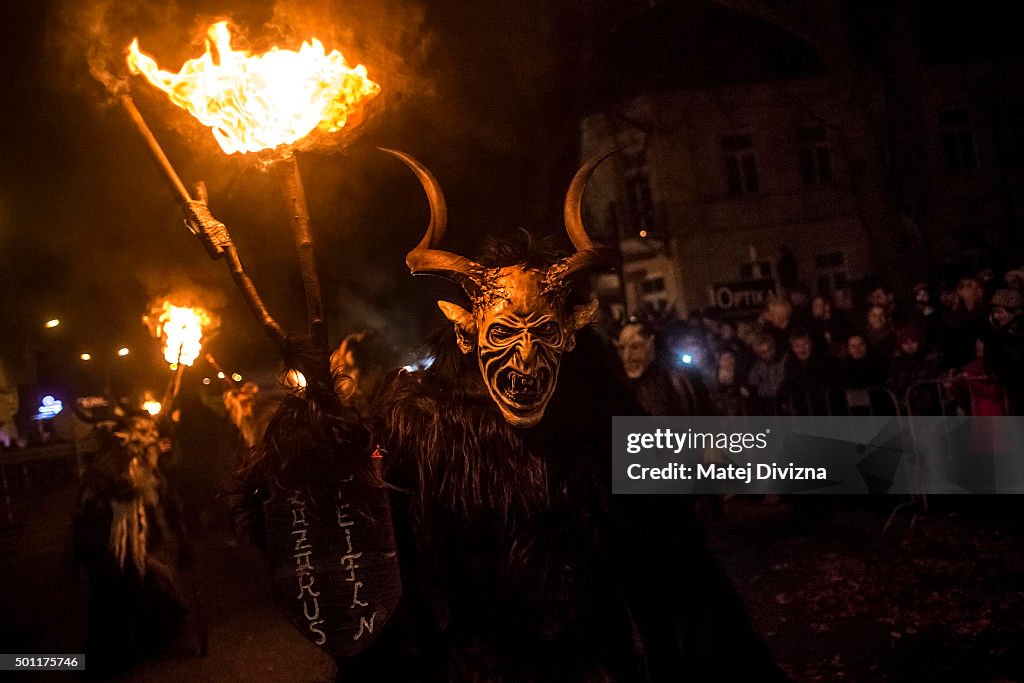 Krampus Gathering In Kaplice