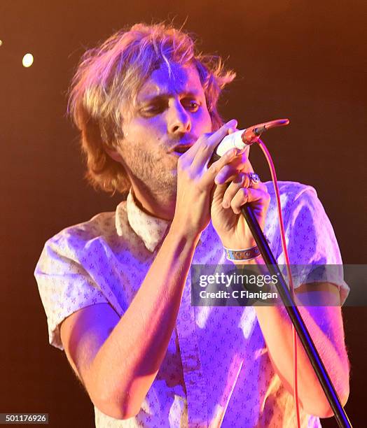 Musician Aaron Bruno of Awolnation performs onstage during 106.7 KROQ Almost Acoustic Christmas 2015 at The Forum on December 12, 2015 in Los...