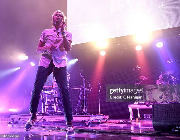 Musician Aaron Bruno of Awolnation performs onstage during 106.7 KROQ Almost Acoustic Christmas 2015 at The Forum on December 12, 2015 in Los...