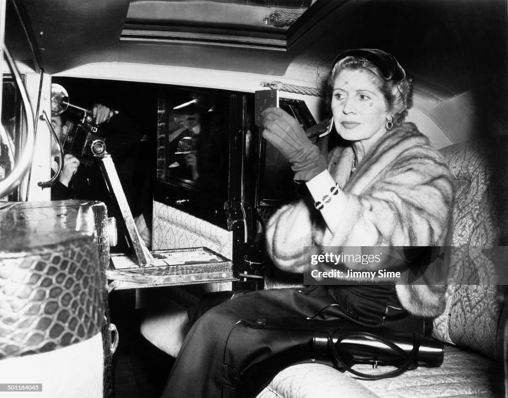 Lady Docker English socialite Norah Docker, Lady Docker poses for the press ...