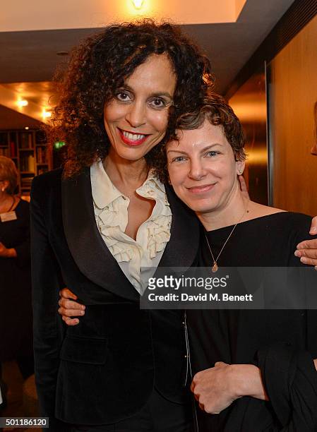 Jeanette Calliva and Sara Bronfman attend the Saqqara Jewels lunch for Children In Crisis at the Belgraves Hotel on December 7, 2015 in London,...