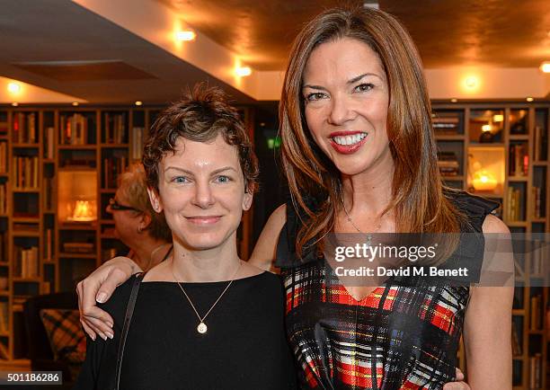 Sara Bronfman and Heather Kerzner attend the Saqqara Jewels lunch for Children In Crisis at the Belgraves Hotel on December 7, 2015 in London,...