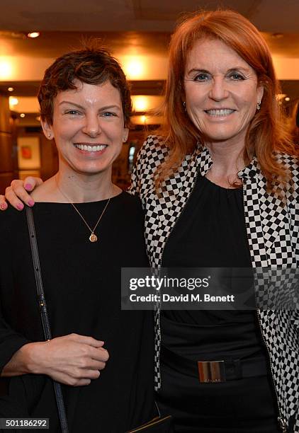 Sara Bronfman and The Duchess of York attend the Saqqara Jewels lunch for Children In Crisis at the Belgraves Hotel on December 7, 2015 in London,...