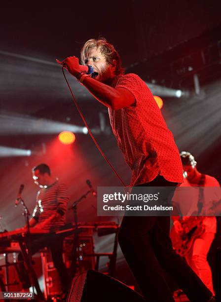 Singer Aaron Bruno of AWOLNATION performs onstage at The Forum on December 12, 2015 in Inglewood, California.