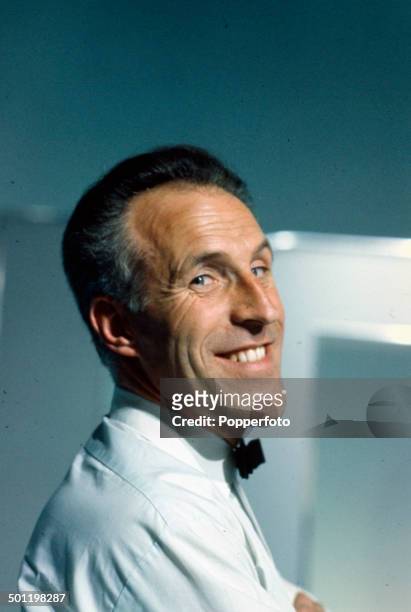 English entertainer and host Bruce Forsyth pictured on the set of the television series 'The Bruce Forsyth Show' in 1966.
