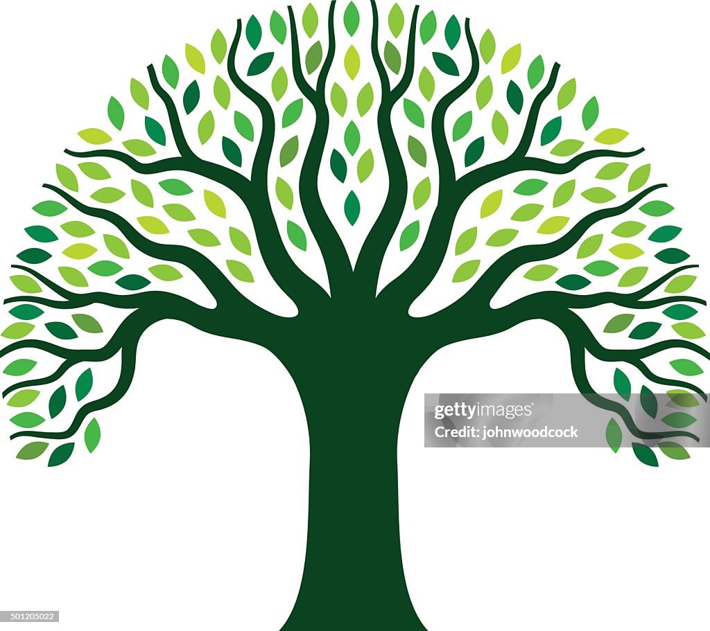 Einfache Grafik-Baum-illustration