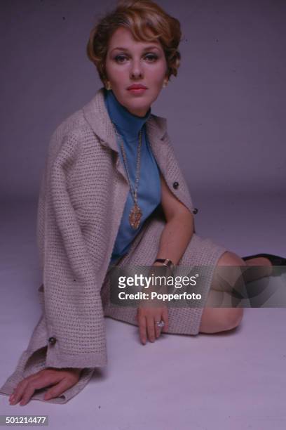 Portrait of British actress and television presenter Katie Boyle in 1968.