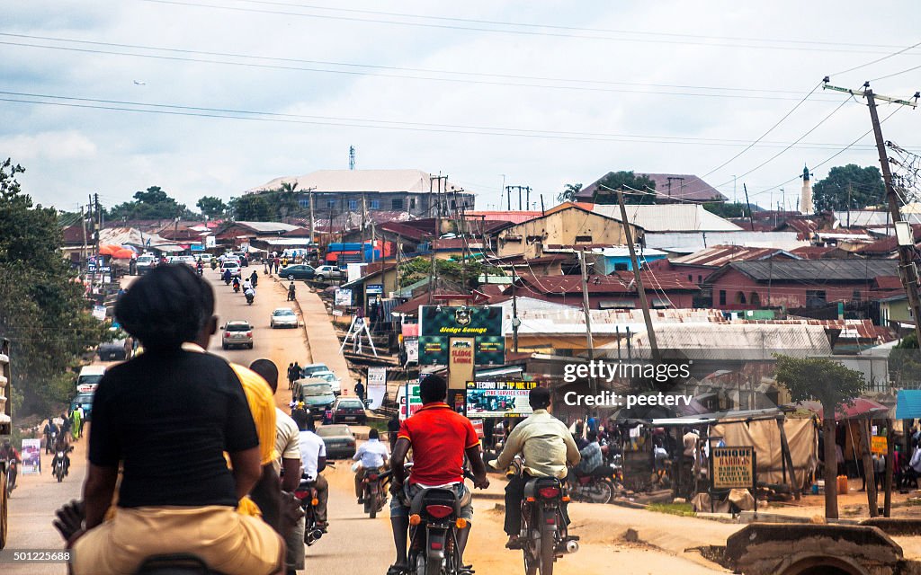 African city traffic. Abuja, Nigeria.