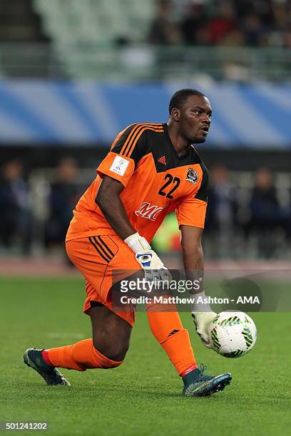 Sylvain Gbohouo of TP Mazembe during the FIFA World Club Cup match between TP Mazembe and Sanfrecce Hiroshima at Osaka Nagai Stadium on December 13,...
