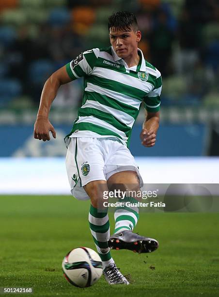 Sporting CP's defender Jonathan Silva in action during the Primeira Liga match between Sporting CP and Moreirense FC at Estadio Jose Alvalade on...