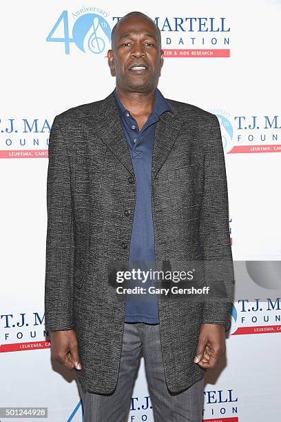 Former pro NBA player Herb Williams attendsthe 16th Annual TJ Martell Foundation New York Family Day at Brooklyn Bowl on December 13, 2015 in New...