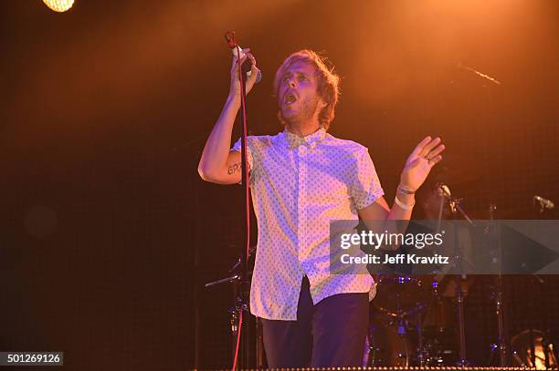 Musician Aaron Bruno of Awolnation performs onstage during 106.7 KROQ Almost Acoustic Christmas 2015 at The Forum on December 12, 2015 in Inglewood,...