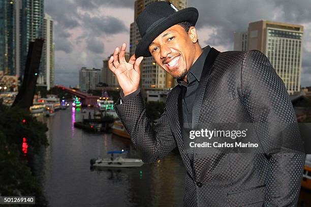 Actor Nick Cannon is Grand Marshal of the Seminole Hard Rock Hotel & Casino Winterfest Boat Parade on December 12, 2015 in Fort Lauderdale, Florida.