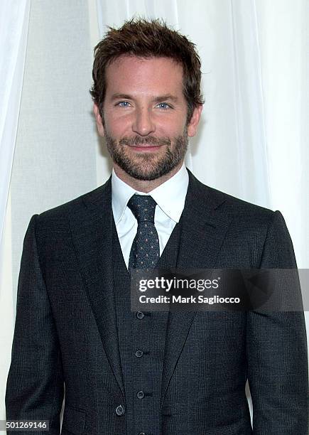 Actor Bradley Cooper attends the "Joy" New York premiere at the Ziegfeld Theater on December 13, 2015 in New York City.