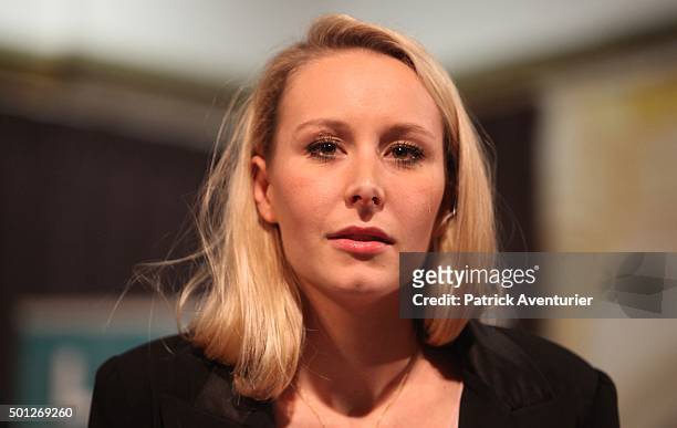 Marion Marechal Le Pen vice-president of the French far-right Front National party and candidate for the regional elections in the...