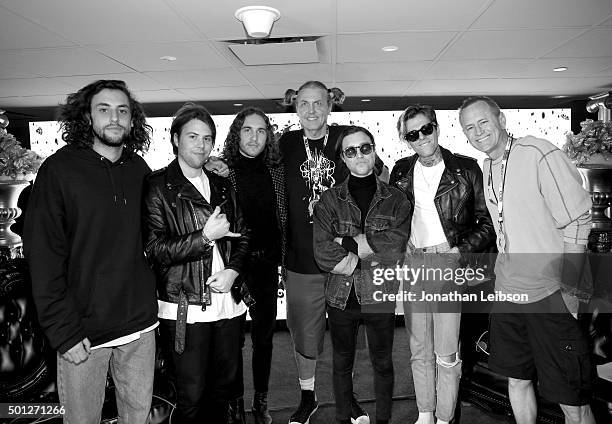 Musicians Brandon Fried, Jeremy Freedman and Zach Abels of The Neighbourhood, radio personality Kevin Ryder, musicians Michael Margott and Jesse...