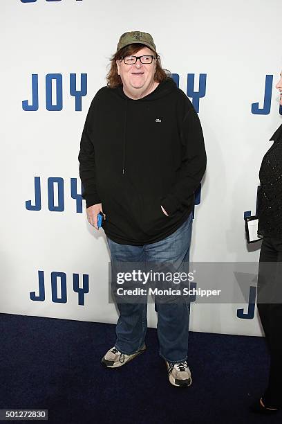 Michael Moore attends the "Joy" New York premiere at Ziegfeld Theater on December 13, 2015 in New York City.