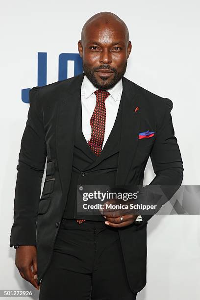 Actor Jimmy Jean-Louis attends the "Joy" New York premiere at Ziegfeld Theater on December 13, 2015 in New York City.