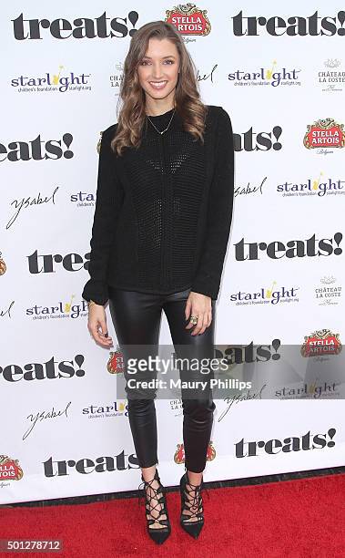 Alyssa Arce attends treats! Issue 10 Holiday Brunch presented by Stella Artois and Chateau La Coste at Ysabel on December 13, 2015 in West Hollywood,...
