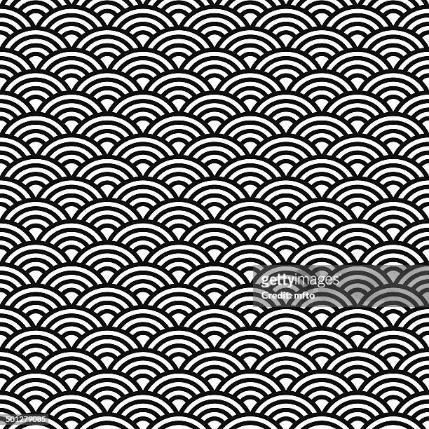seamless pattern - fish scale pattern stock illustrations