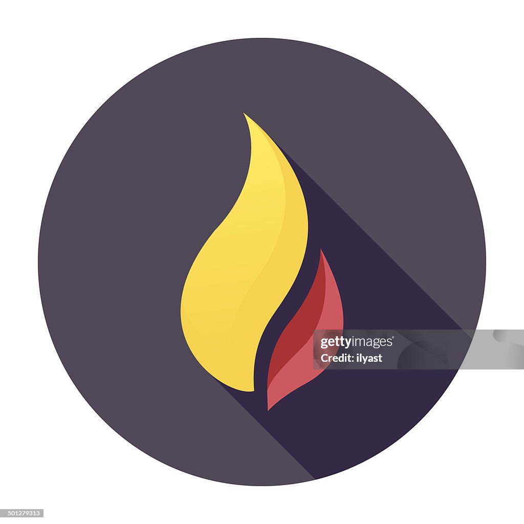 Flat Flame Icon