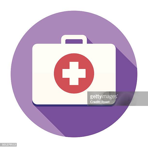 bildbanksillustrationer, clip art samt tecknat material och ikoner med flat first aid kit icon - first aid kit