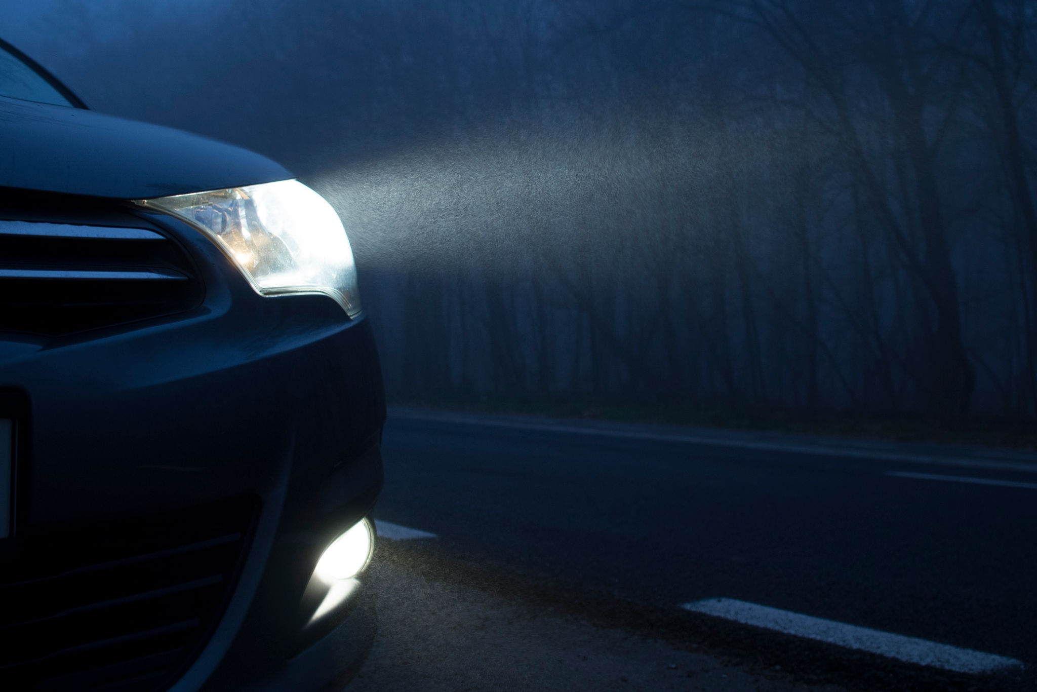 dim car headlights