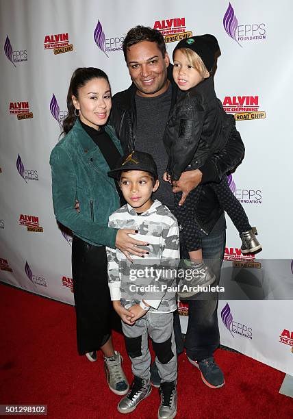 Reality TV Personality Taryll Jackson attends the celebrity family Sunday funday toy drive and screening of "Alvin And The Chipmunks: The Road Chip"...