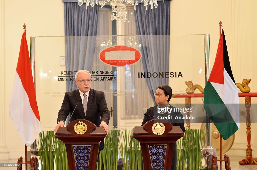 Palestinian FM Riyad al-Maliki in Indonesia