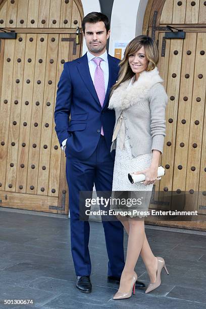 Marta Gonzalez and Curi Gallardo attend the Christening of Juan Pena and Sonia Gonzalez 's son Tristan Pena on December 10, 2015 in Madrid, Spain.