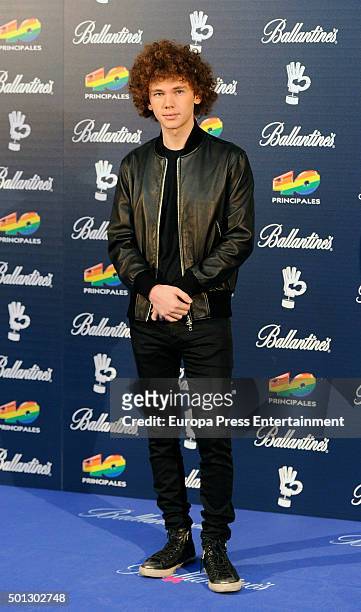 Francesco Yates attend the 40 Principales Awards 2015 photocall at Barclaycard Center on December 11, 2015 in Madrid, Spain.