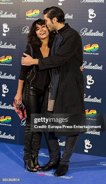 Inma Cuesta and Alex Garcia attend the 40 Principales Awards 2015 photocall at Barclaycard Center on December 11, 2015 in Madrid, Spain.