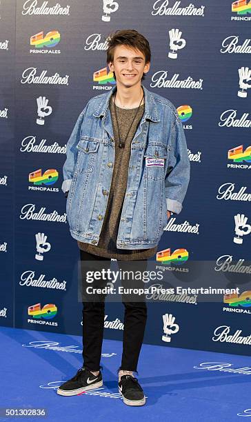 Guillermo Campra attend the 40 Principales Awards 2015 photocall at Barclaycard Center on December 11, 2015 in Madrid, Spain.