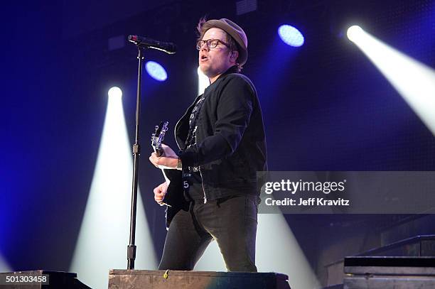 Musician Patrick Stump of Fall Out Boy performs onstage during 106.7 KROQ Almost Acoustic Christmas 2015 at The Forum on December 13, 2015 in...