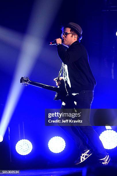 Musician Patrick Stump of Fall Out Boy performs onstage during 106.7 KROQ Almost Acoustic Christmas 2015 at The Forum on December 13, 2015 in...