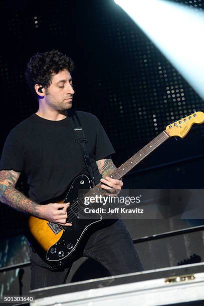 Musician Joe Trohman of Fall Out Boy performs onstage during 106.7 KROQ Almost Acoustic Christmas 2015 at The Forum on December 13, 2015 in...